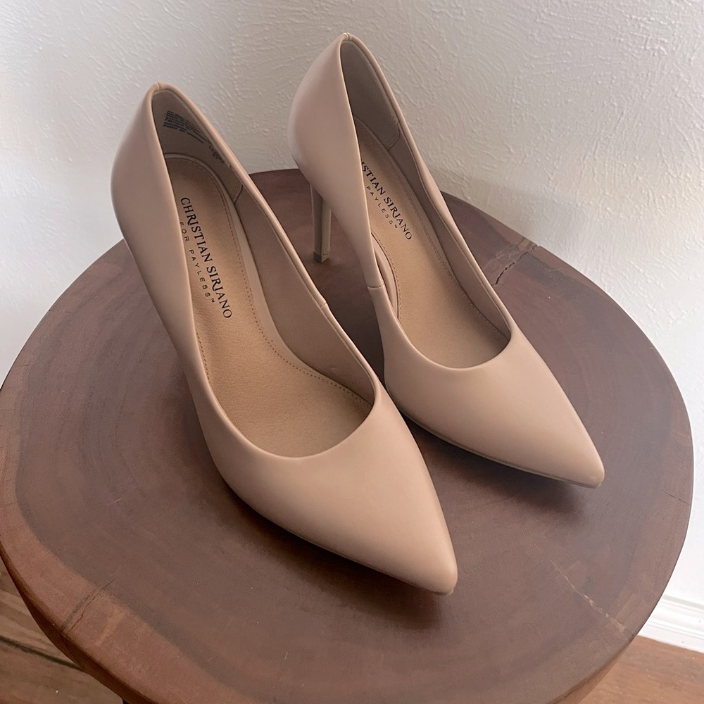 Christian Siriano Nude Stiletto Heels + Women’s size 7.5 + EUC
